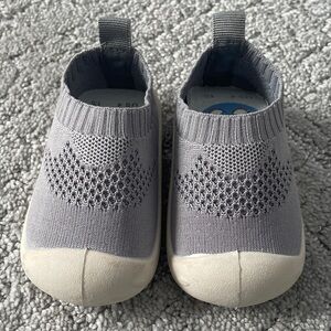 Gray Kids Slip-On Sneakers